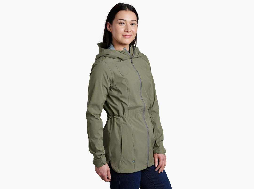 Kuh Womens Stretch Voyagr Jacket Lightweight Breathable Waterproof in Sage-4