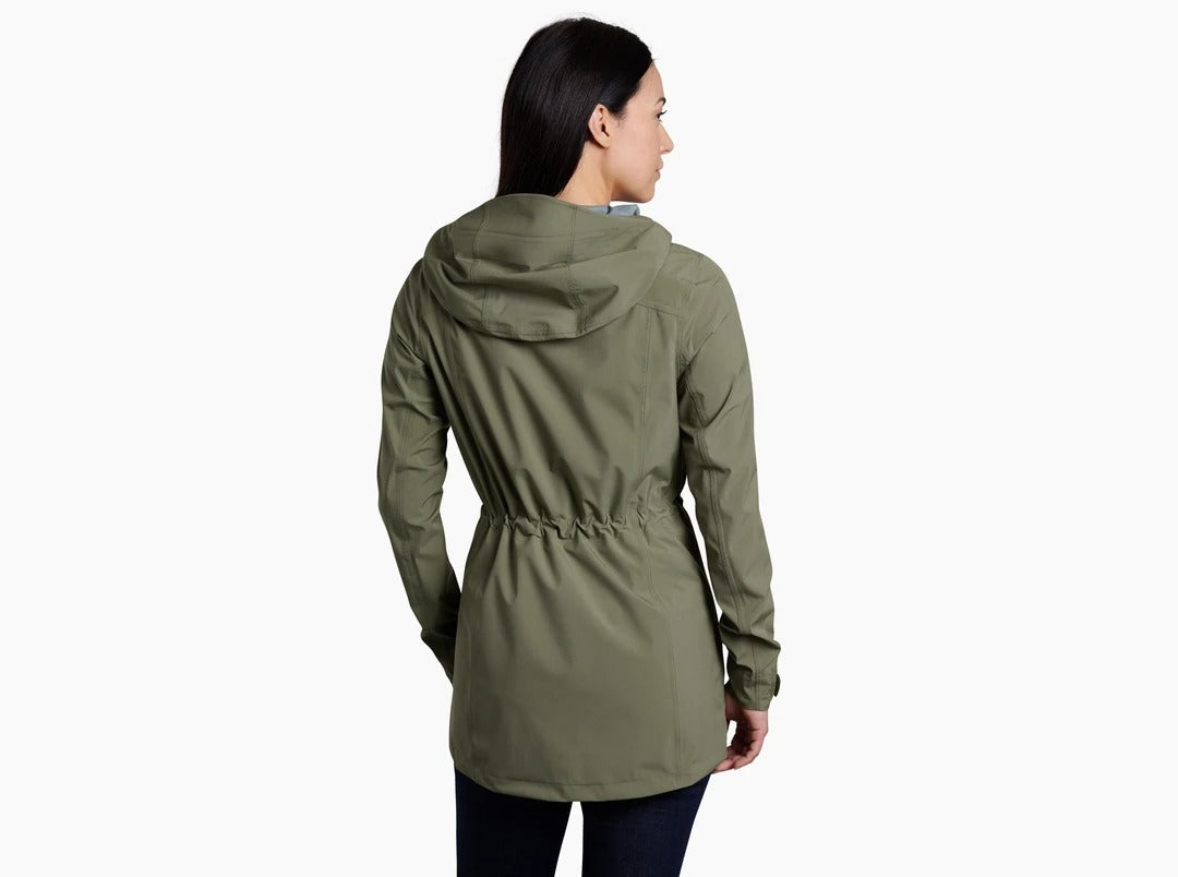 Kuh Womens Stretch Voyagr Jacket Lightweight Breathable Waterproof in Sage-3
