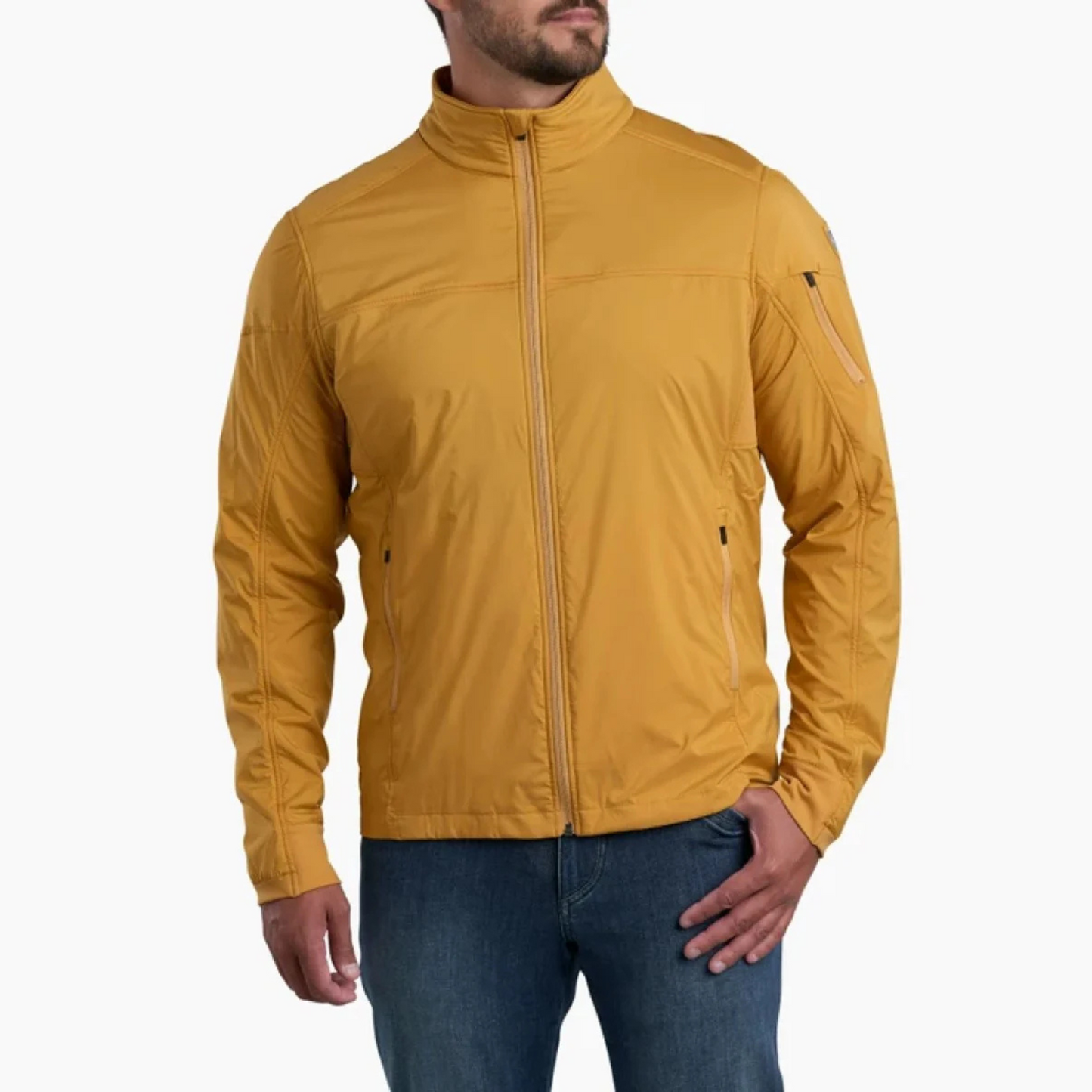 Kuhl The One Mens Jacket Lightweight Windproof Warm in Fools Gold-0