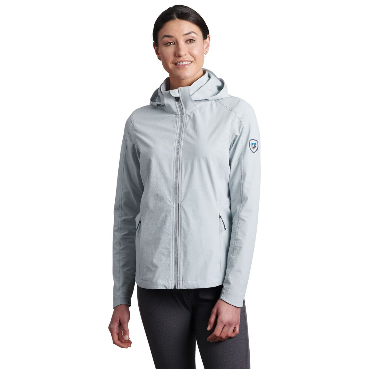 Kuhl Womens Transcendr Hoody Outdoor Hiking Hoodie in Mist