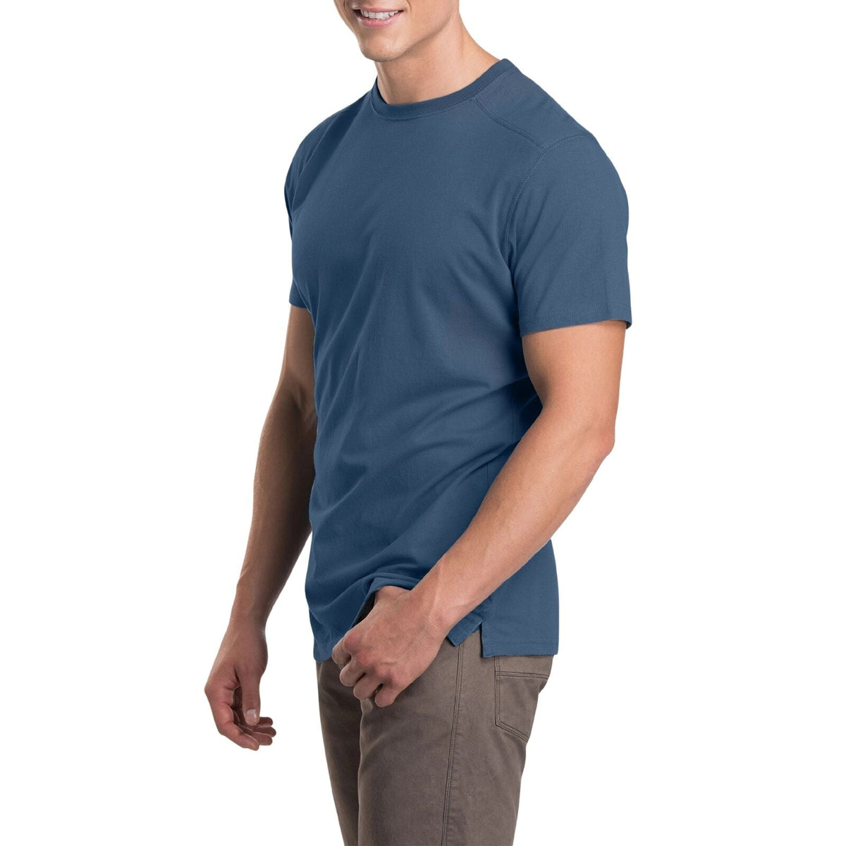 Kuhl Mens Bravado Lightweight Outdoor T Shirt Short Sleeve Tee in Pirate Blue