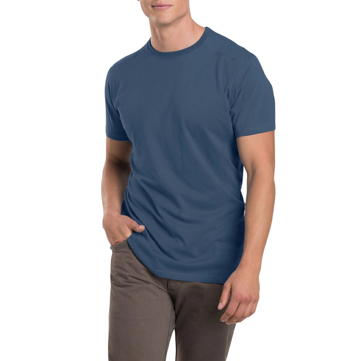Kuhl Mens Bravado Lightweight Outdoor T Shirt Short Sleeve Tee in Pirate Blue