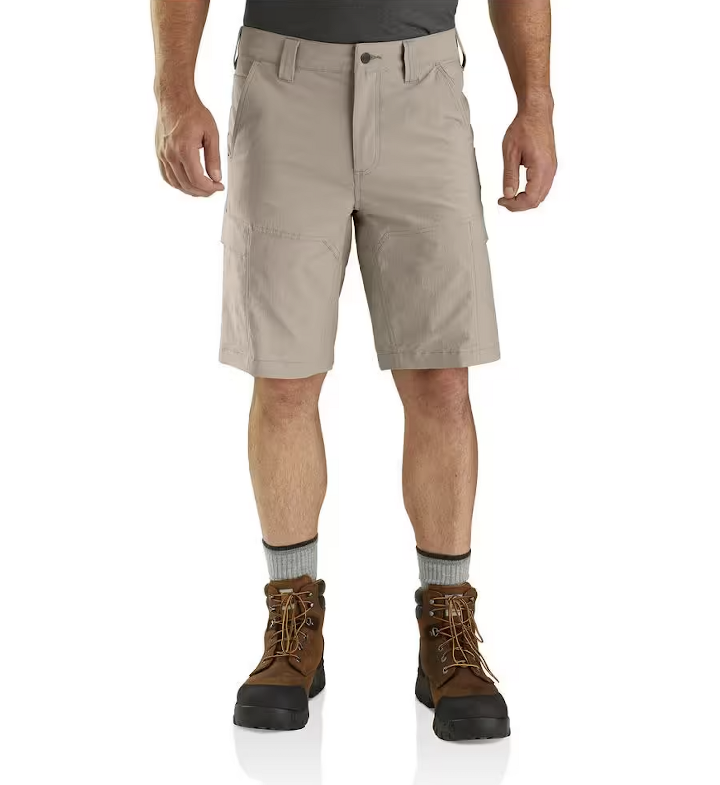 Carhartt Mens Force Relaxed Fit Cargo Work Shorts Lightweight Ripstop - Tan-3