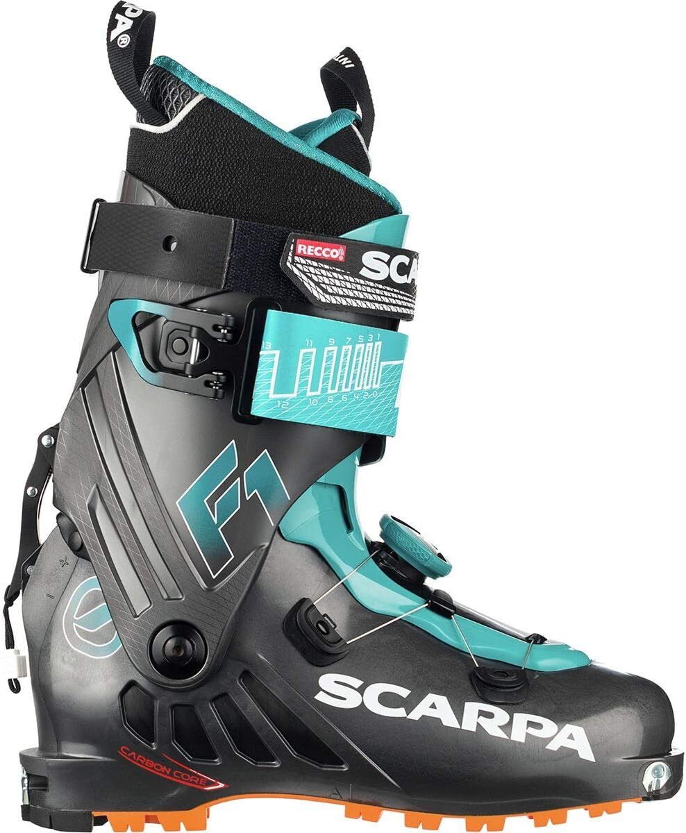 Scarpa Womens F1 Alpine Touring Ski Boots Skiing Snow - Anthacite/Lagoon-1
