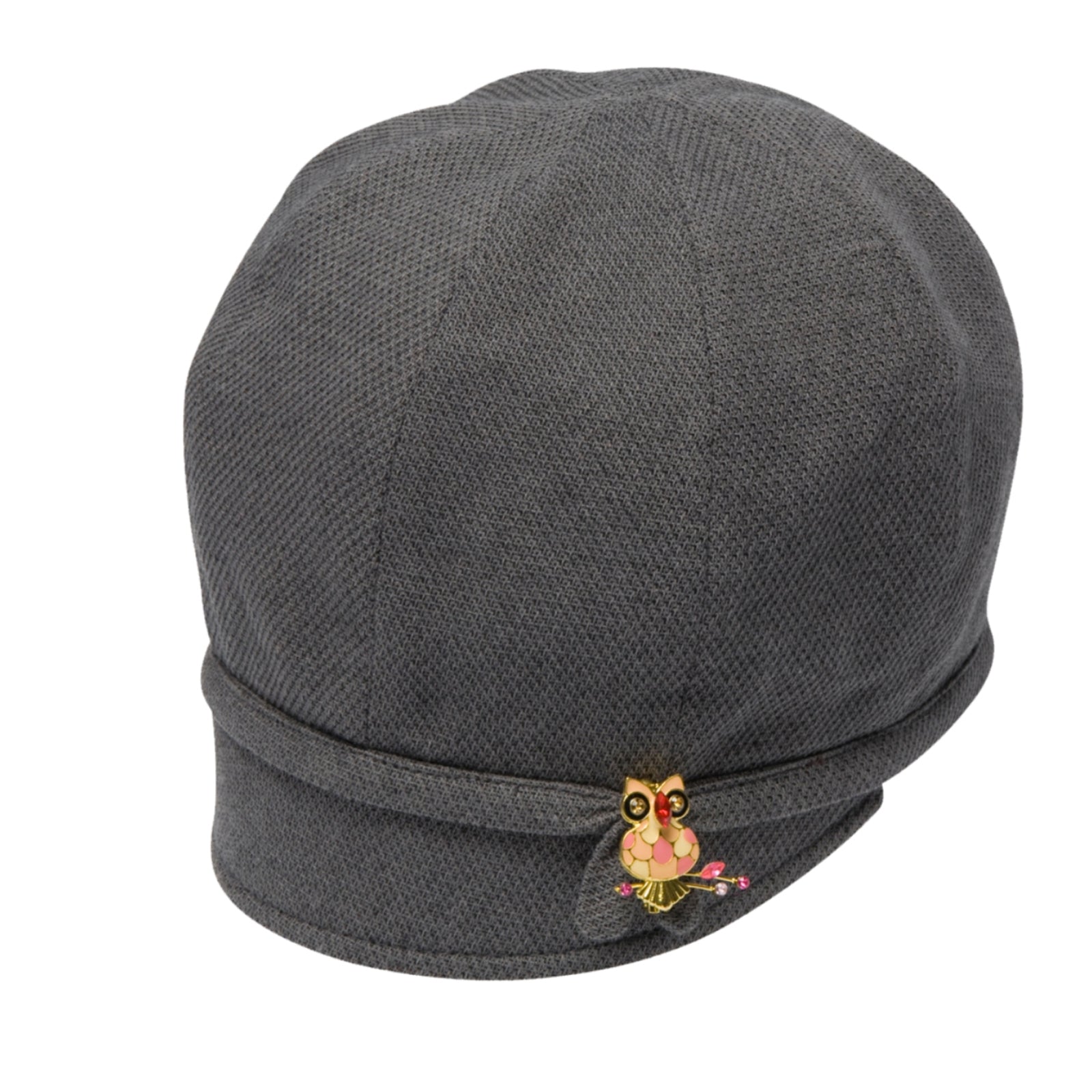 GOORIN BROTHERS Ladies Hooty Drop-Slope Cloche Hat - Grey-5