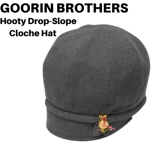 GOORIN BROTHERS Ladies Hooty Drop-Slope Cloche Hat - Grey-1