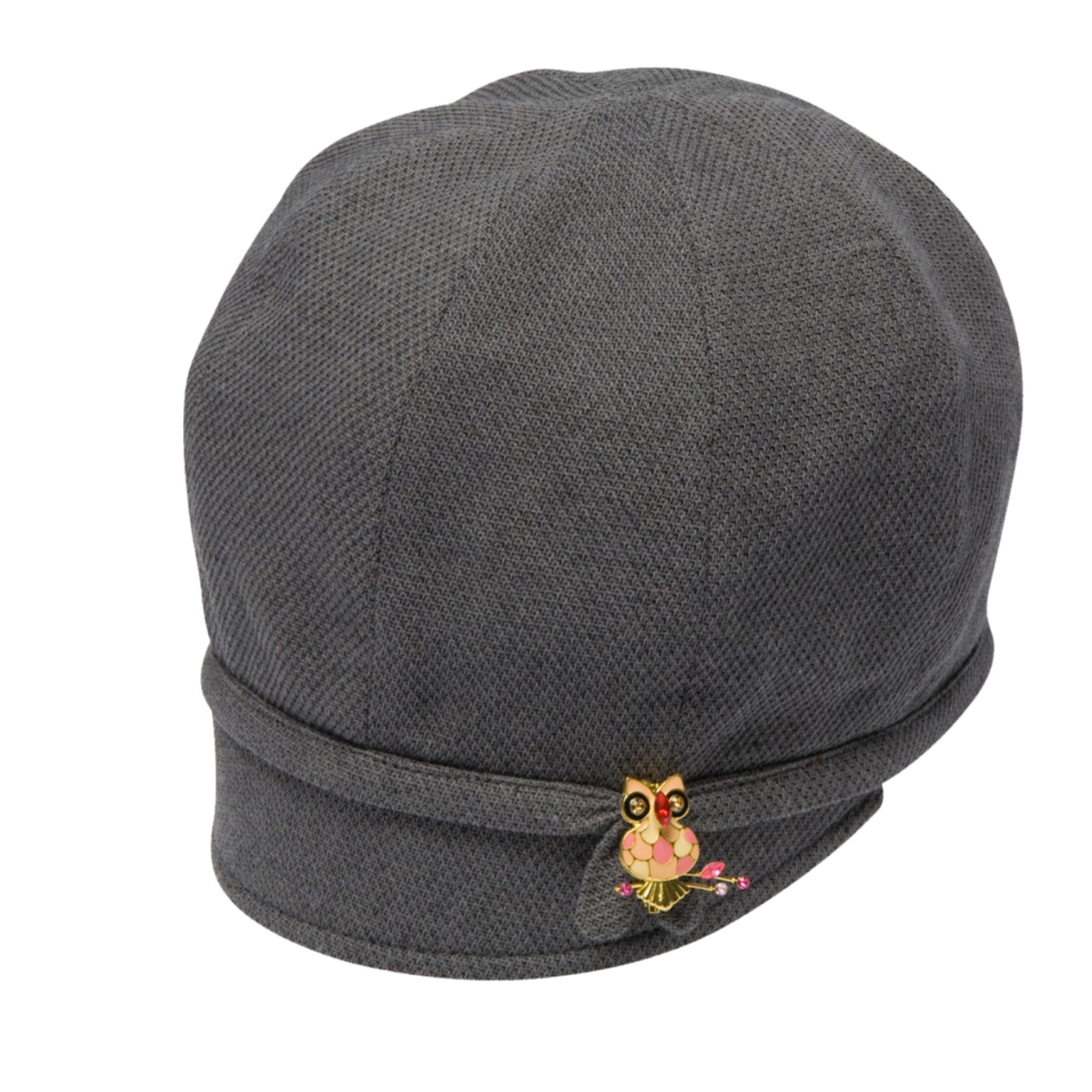 GOORIN BROTHERS Ladies Hooty Drop-Slope Cloche Hat - Grey-0