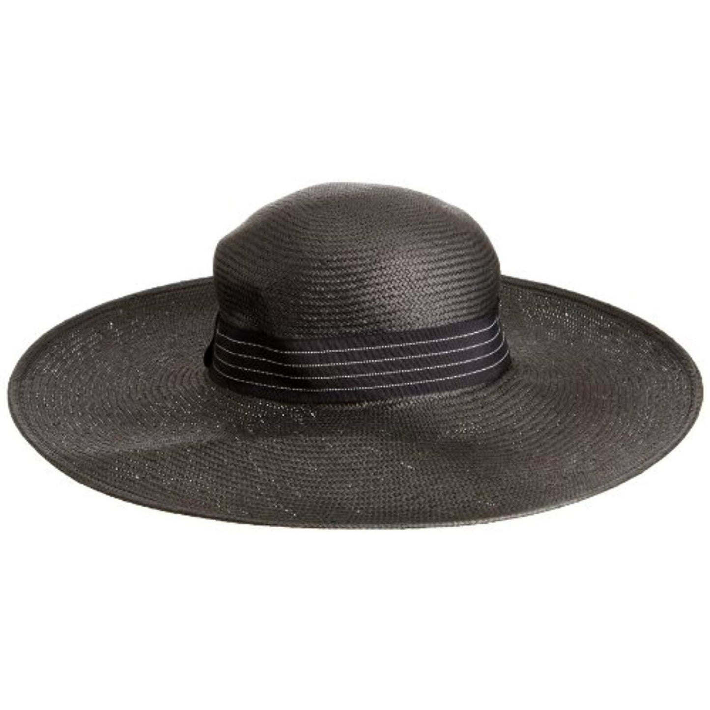Goorin Brothers Womens Macey Natural Straw Floppy Hat - Black-0