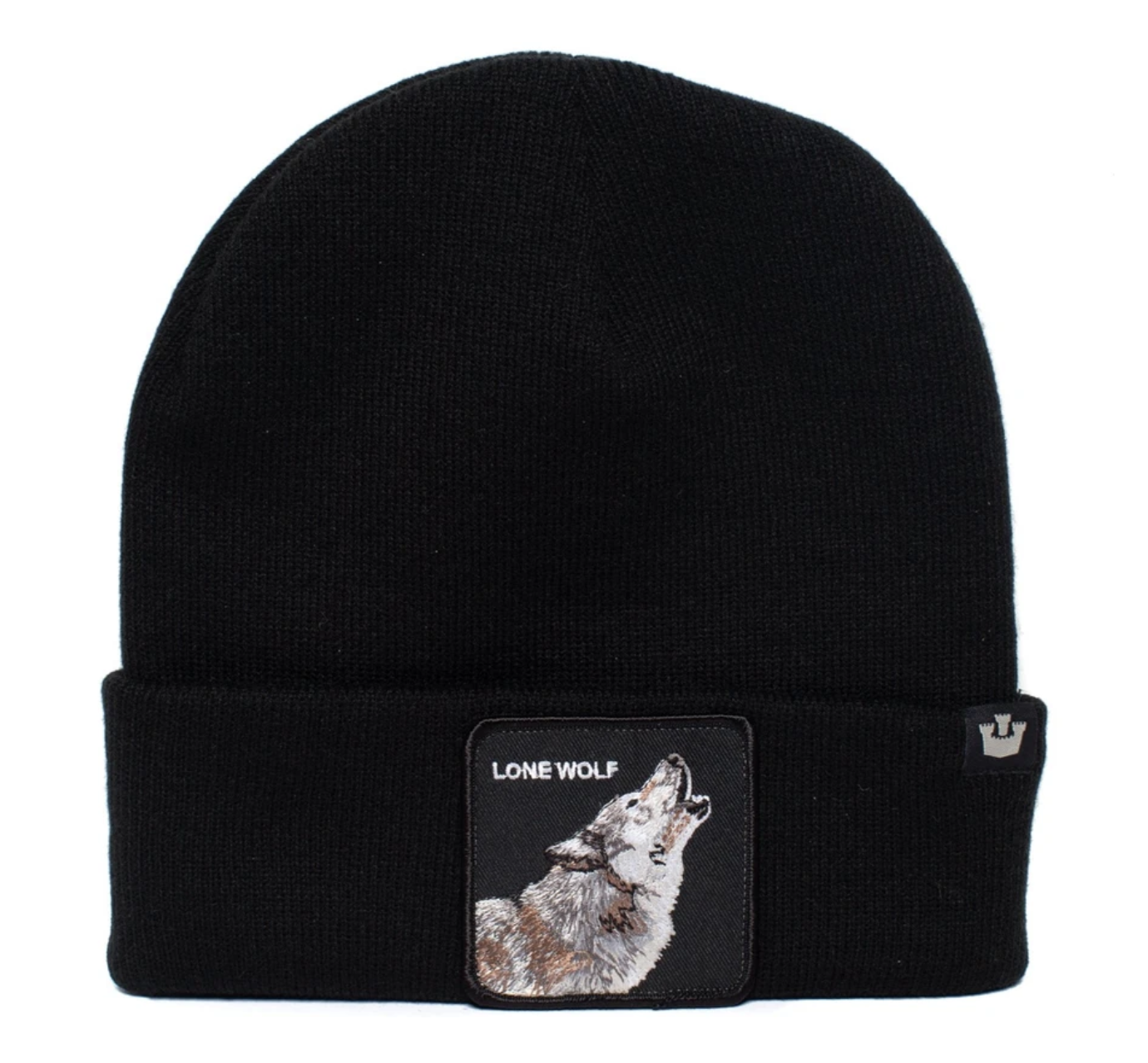 Goorin Lone Wolf Man Beanie Hat Warm Winter Ski Animal Series - Black-0