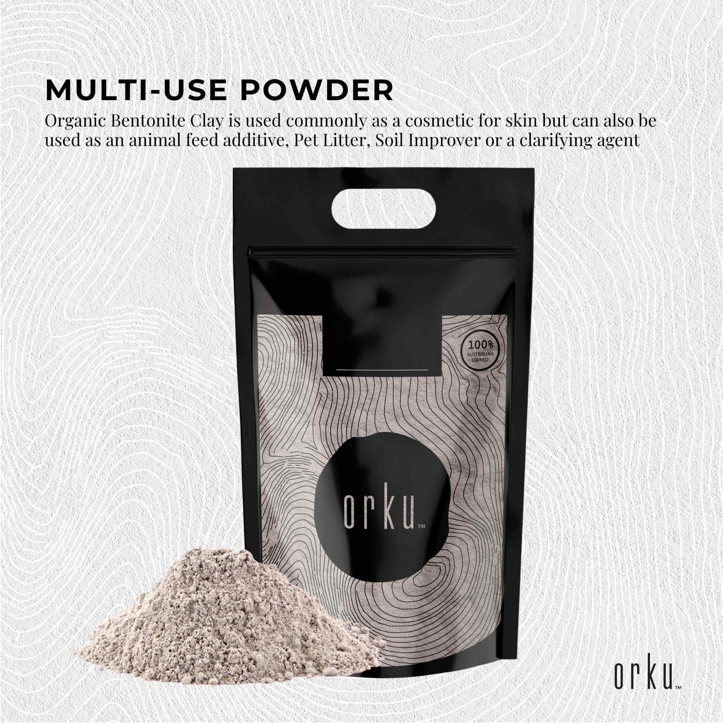 5Kg Organic Sodium Bentonite Clay Powder - Cosmetic Montmorillonite-2