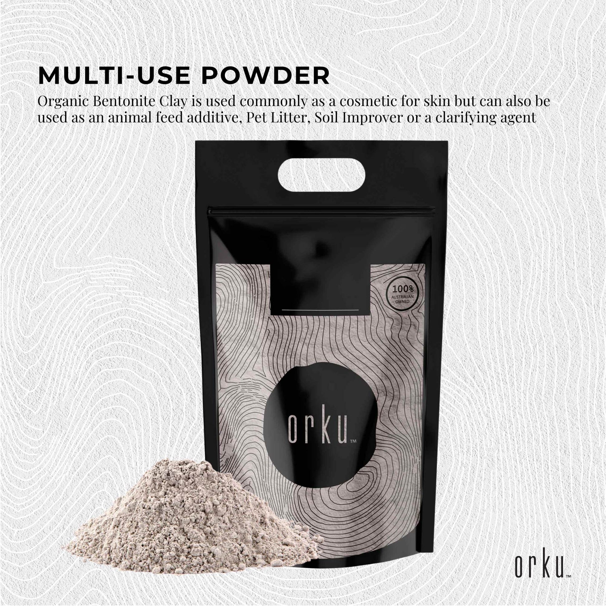 5Kg Organic Sodium Bentonite Clay Powder - Cosmetic Montmorillonite-2
