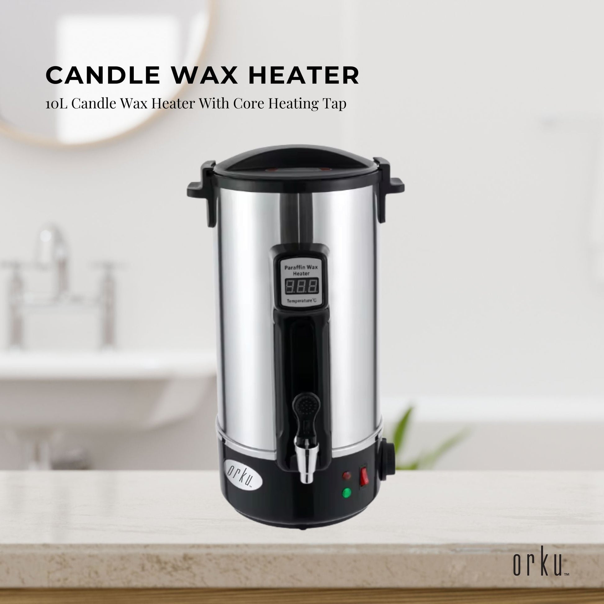 10L Orku Candle Wax Heater With Core Heating Tap - Electric Warmer Melter Pot-1