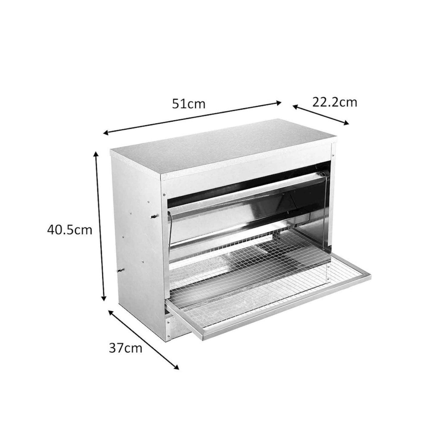 10kg Automatic Chook Chicken Feeder Poultry Auto Treadle Galvanised Metal Coop-4