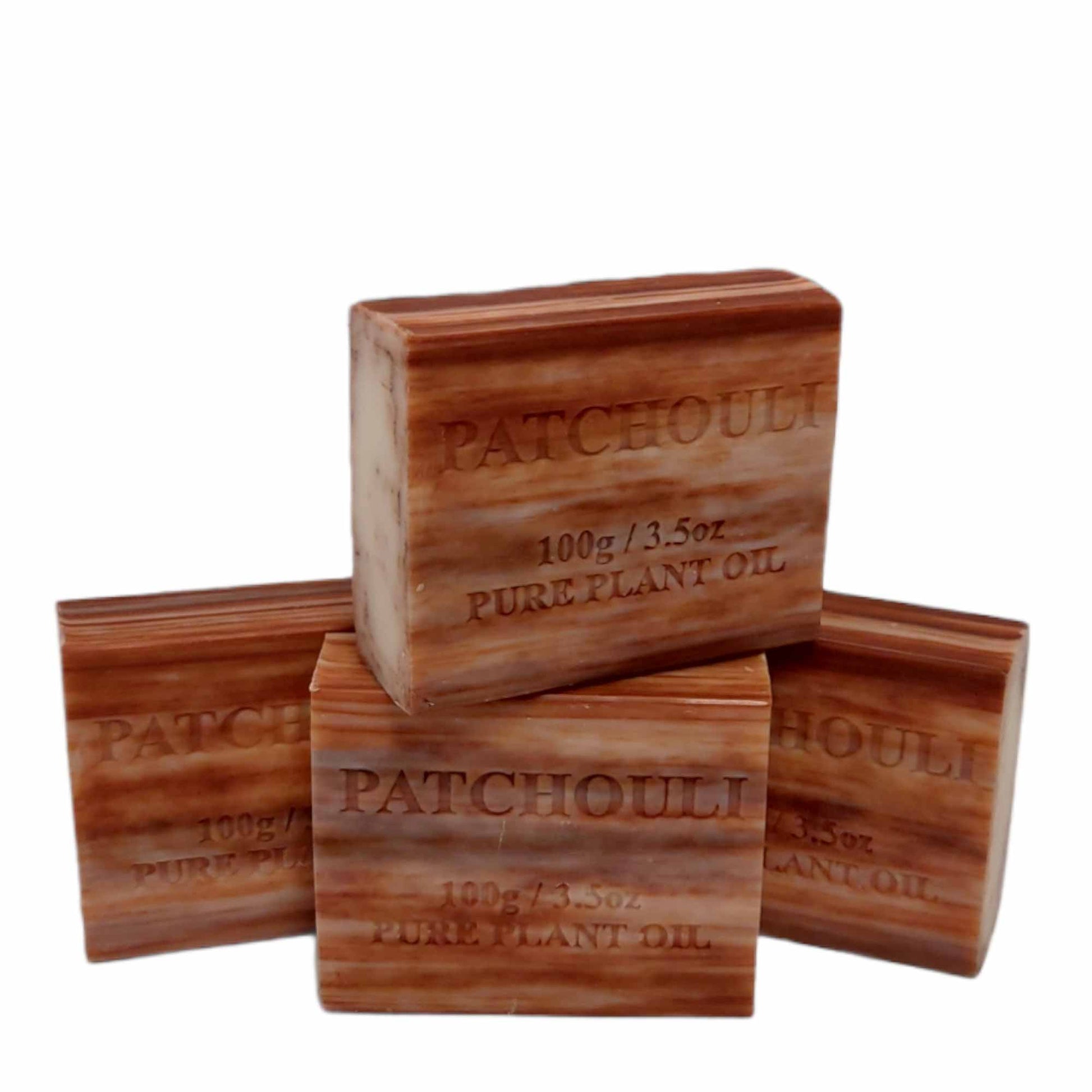 10x 100g Plant Oil Soap Patchouli Scent Pure Natural Vegetable Base Bar-4