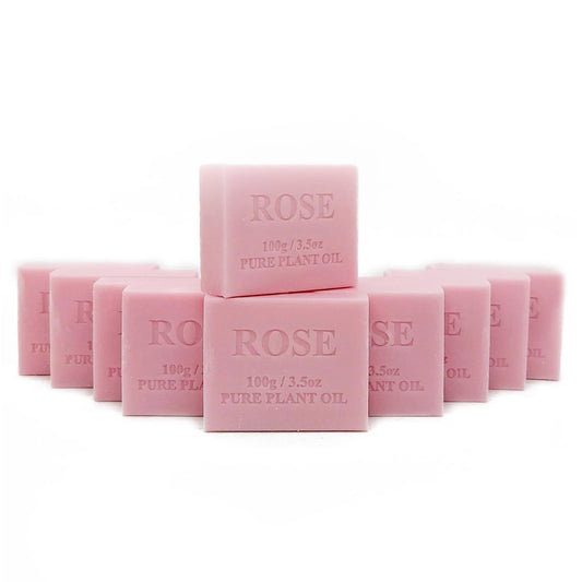 10x 100g Plant Oil Soap Rose Scent Pure Natural Vegetable Base Bar Australian-0