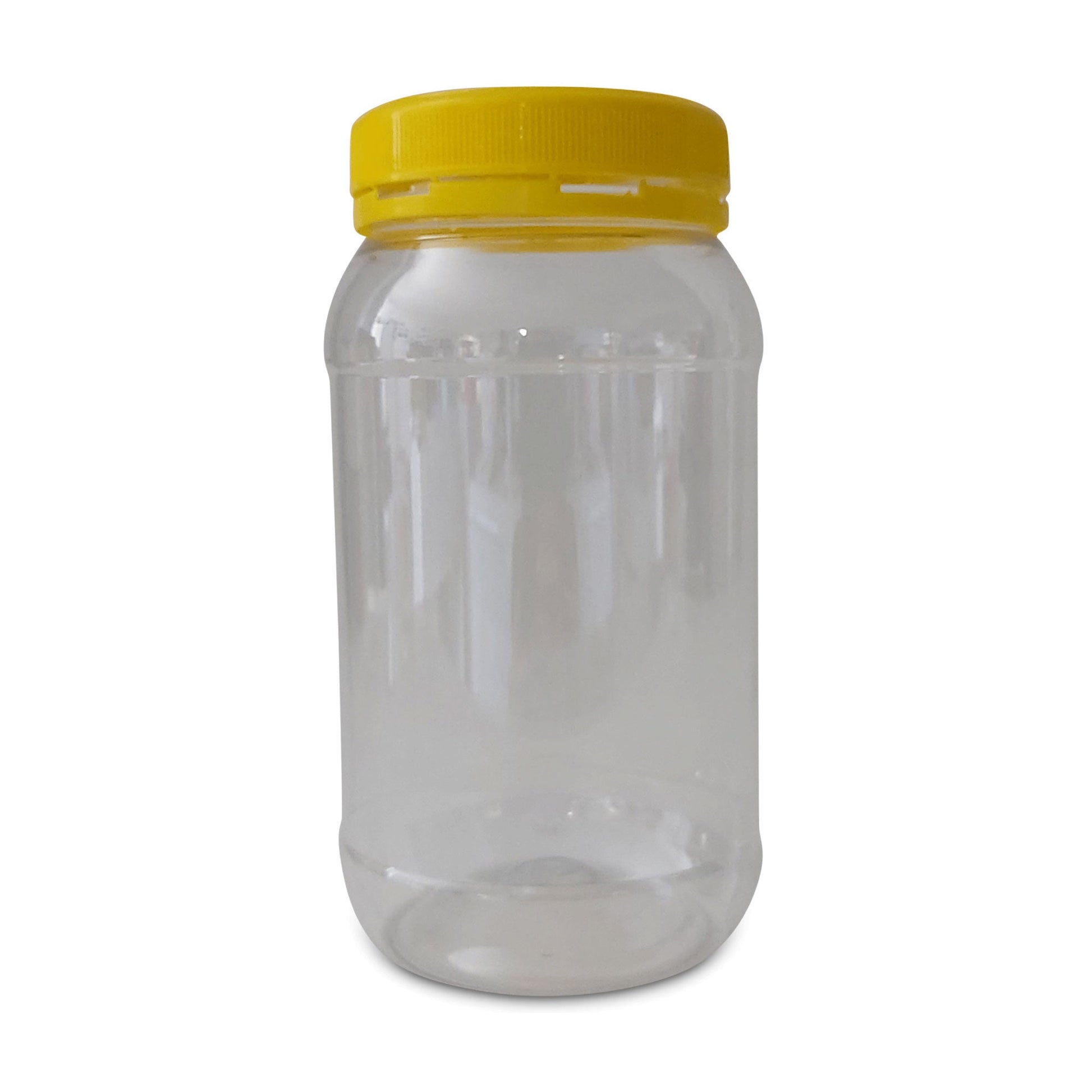 10x 1Kg Plastic Honey Jars + Lids - Round Clear Food Grade Packaging Containers-1