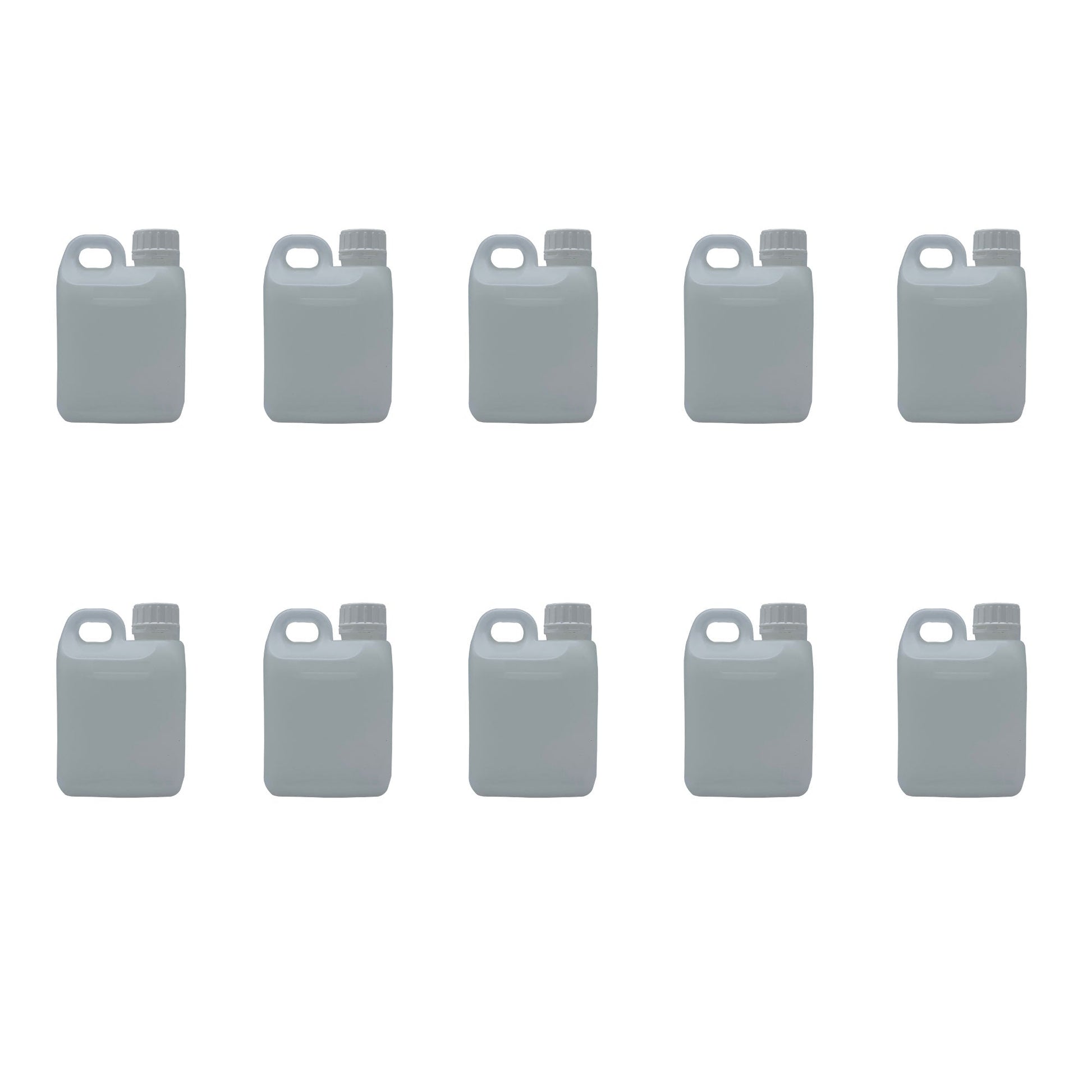 10x 1L Natural Bottle HDPE + TE Cap Jerry Can - Empty Plastic Chemical Food-0