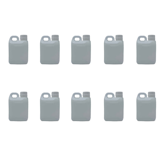 10x 1L Natural Bottle HDPE + TE Cap Jerry Can - Empty Plastic Chemical Food-0