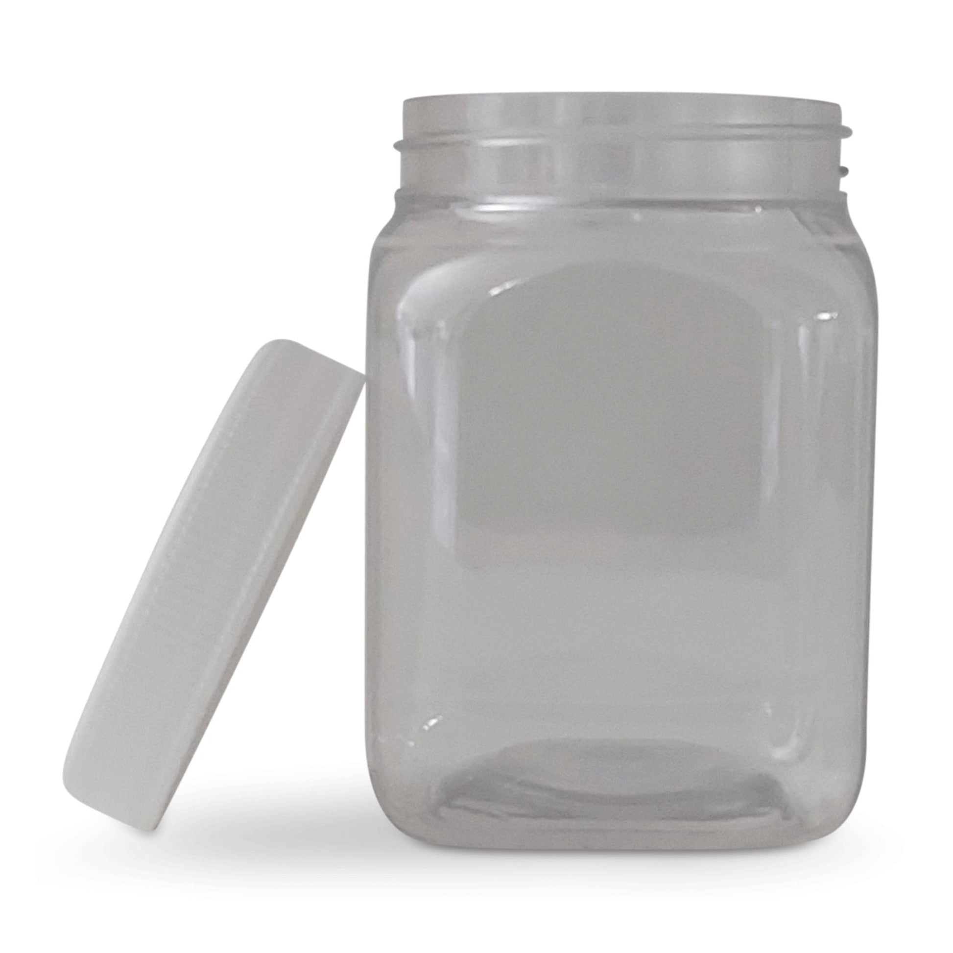 10x 250g Plastic Honey Jars + Lids - Square Clear Food Grade Packaging Containers-1