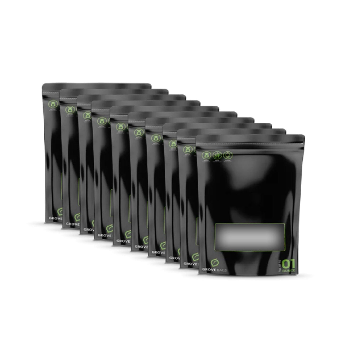 10x 28g Windowed Resealable Grove Bags 1 Ounce - TerpLoc Herb Fresh Storage-1