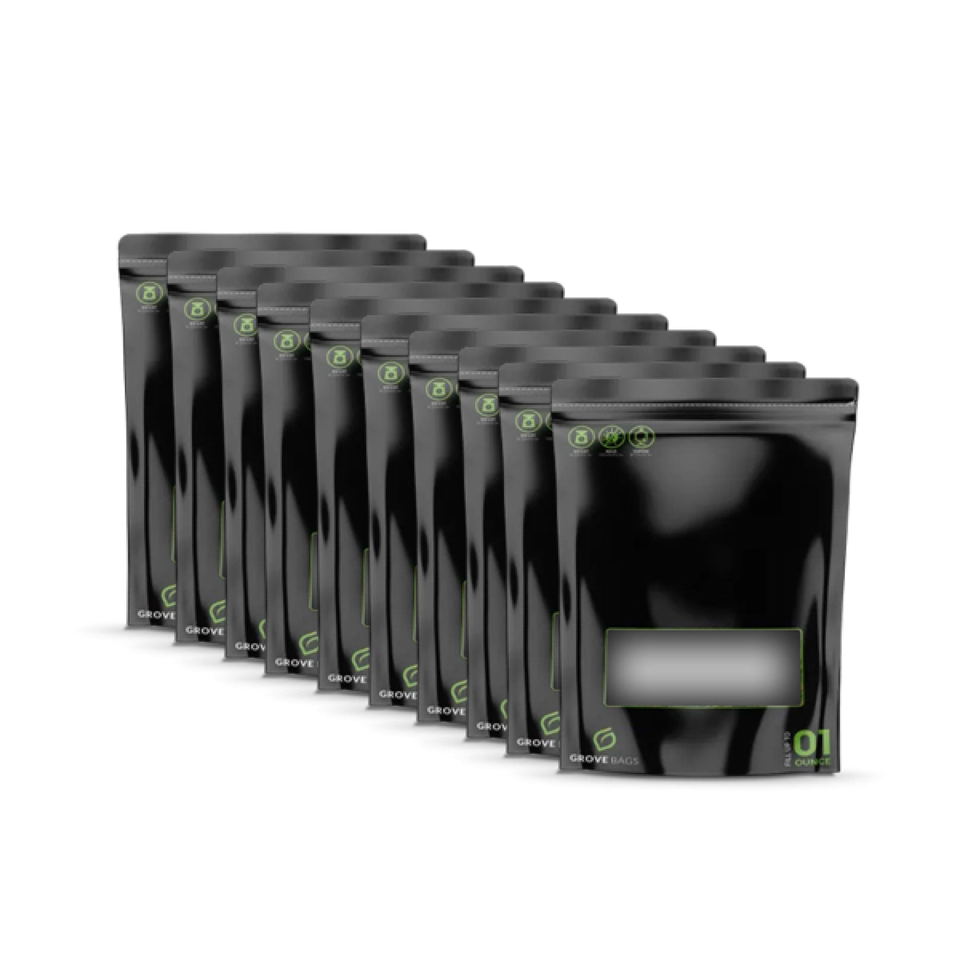 10x 28g Windowed Resealable Grove Bags 1 Ounce - TerpLoc Herb Fresh Storage-1