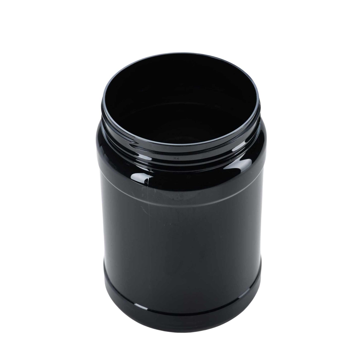 10x 2L Wide Mouth Plastic Jars and Lids Black - Empty Protein and Powder Tubs-1