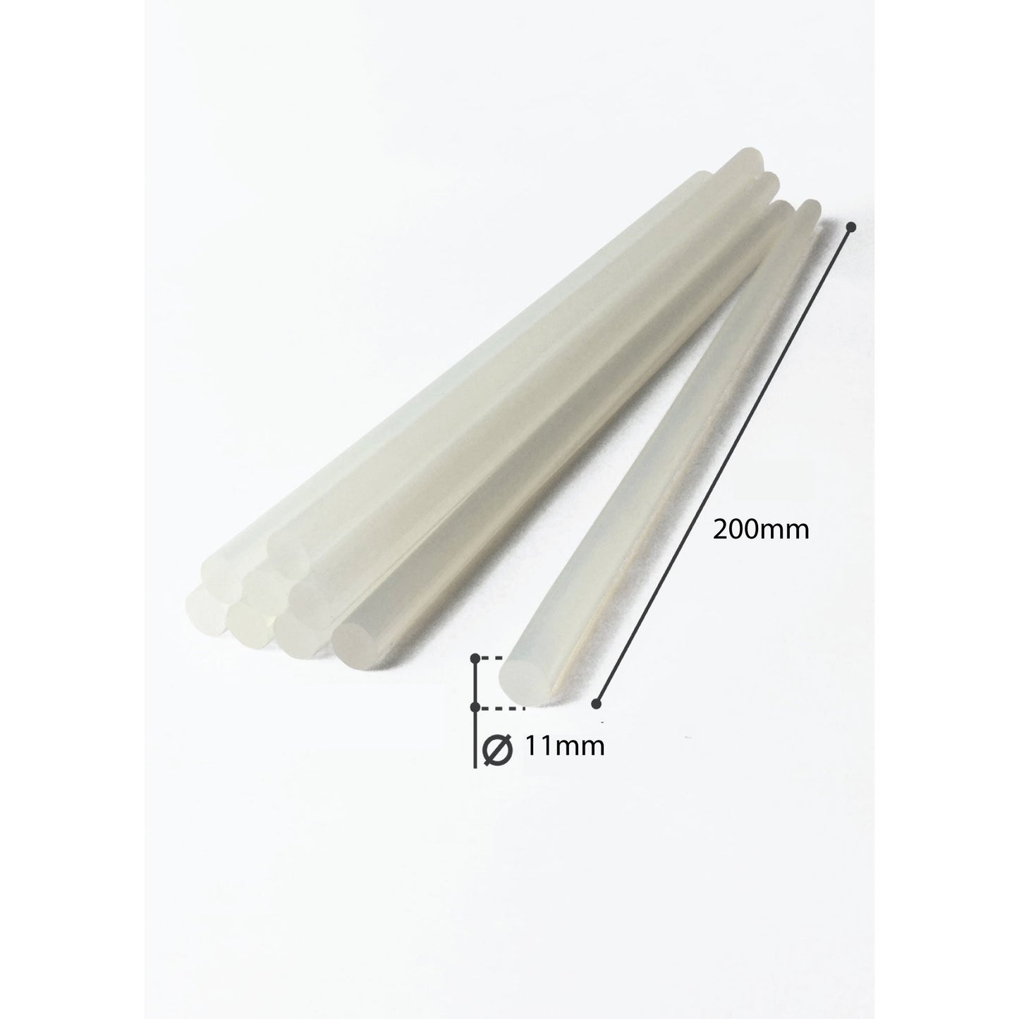10x Hot Melt Glue Sticks 200mmx11mm Clear 40w Gun Craft Stick Adhesive-1