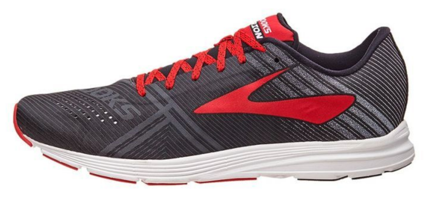 Brooks Mens Hyperion Race Flats Sneakers Shoes Running - Black/White/Toreador-1