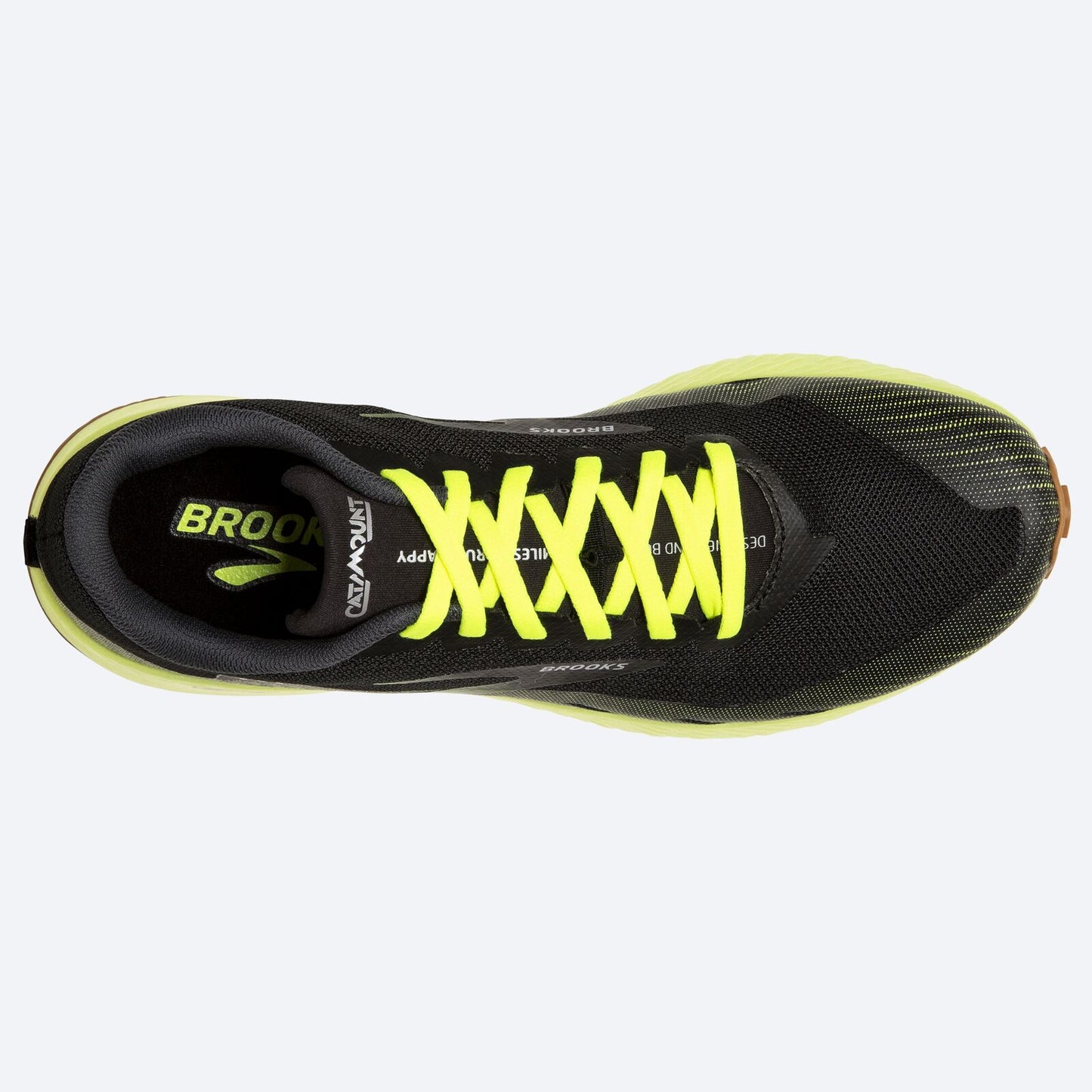 Brooks Mens Catamount Speed Trail Sneakers Shoes Running - Black/Yellow-4