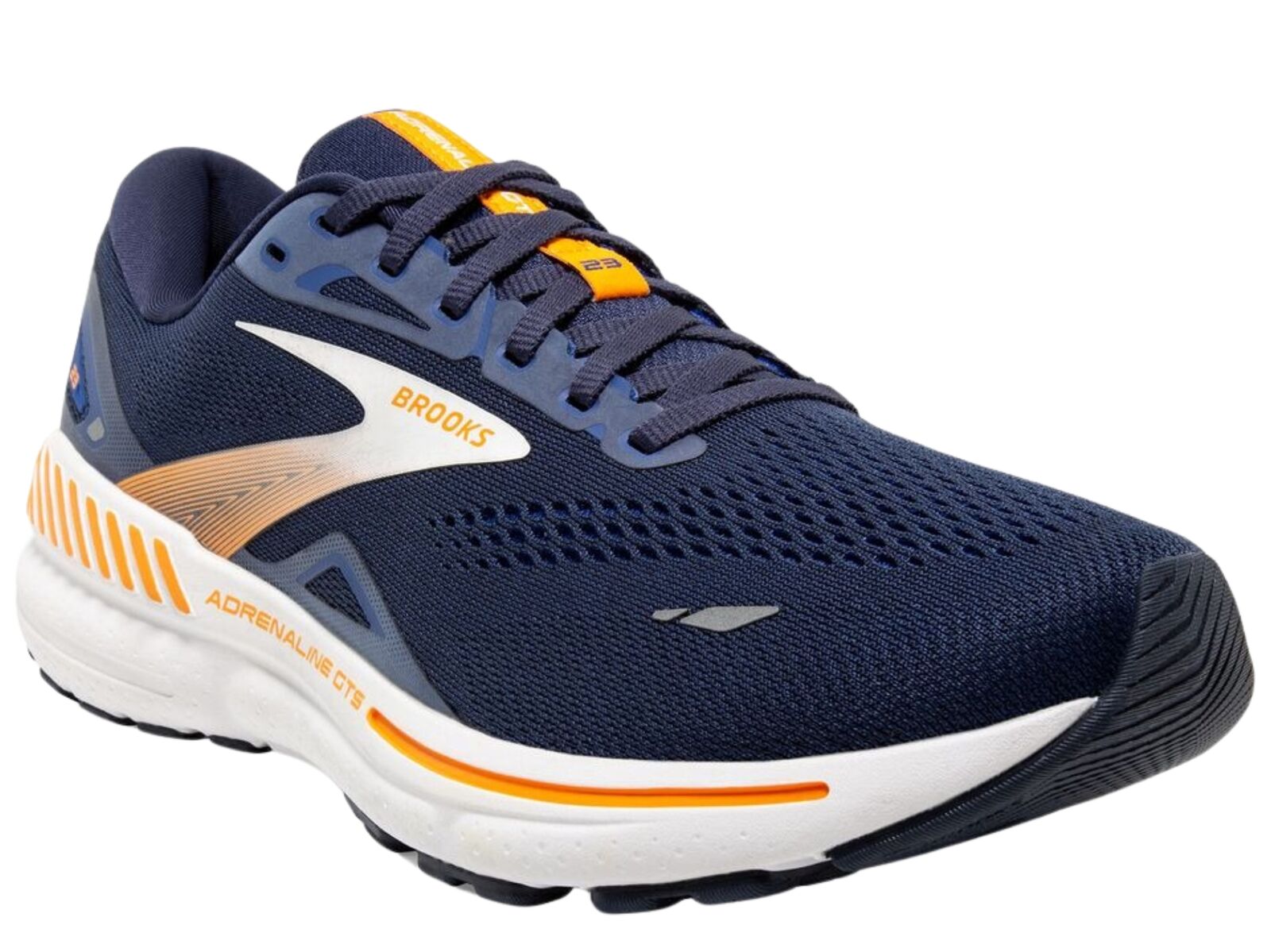 Mens Brooks Adrenaline GTS 23 Running Shoes in Peacoat/Ultramarine/Orange – Size 11.5-2