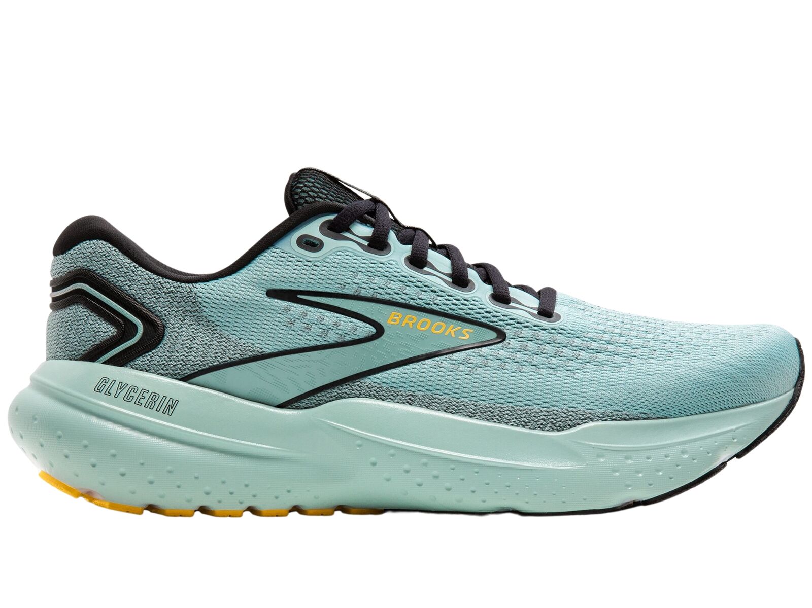 Mens Brooks Glycerin 21 Running Shoes in Cloud/Black/Gold – Size 13-1