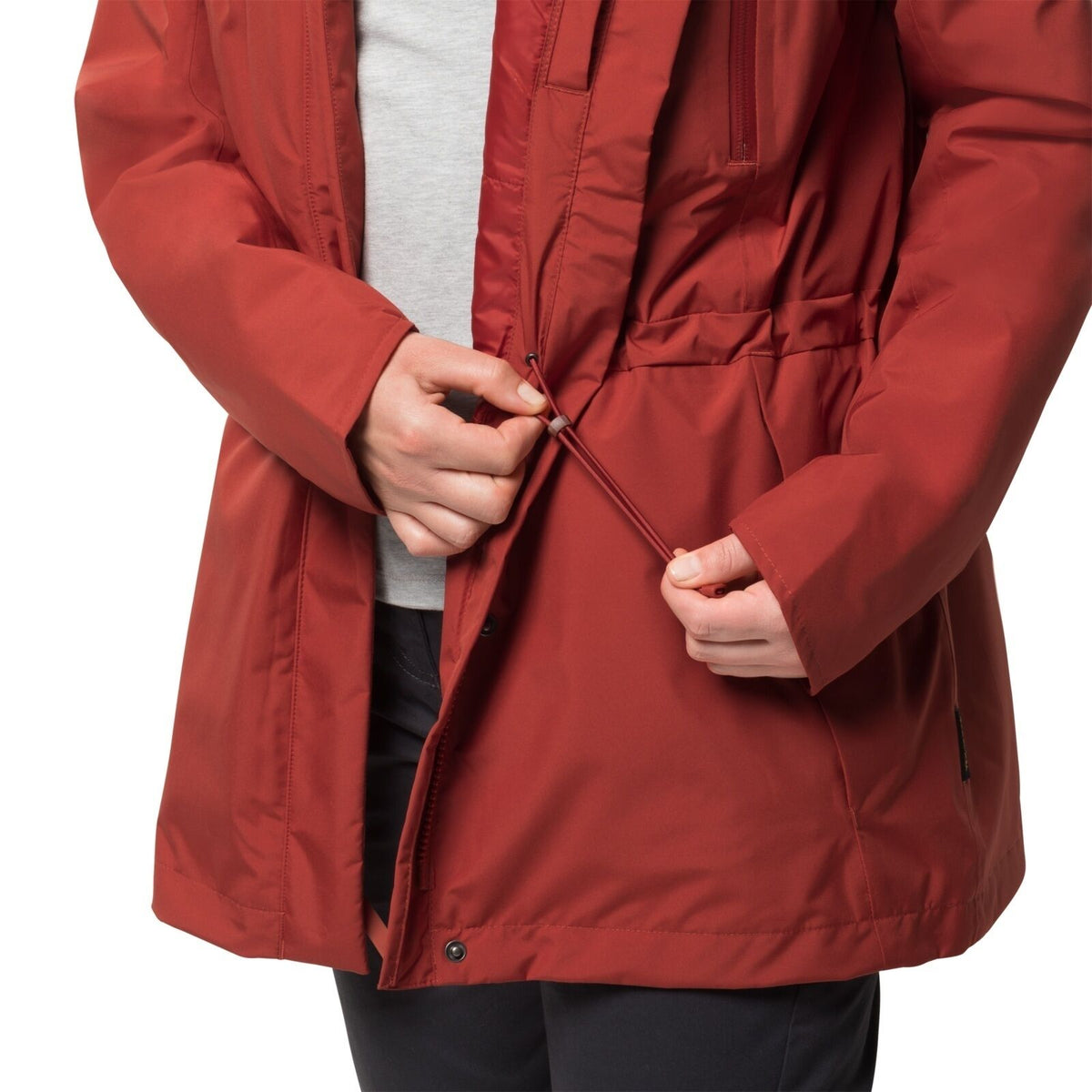 Jack Wolfskin Womens Fairway Ecosphere Jacket Waterproof Windproof Warm - Mexican Pepper