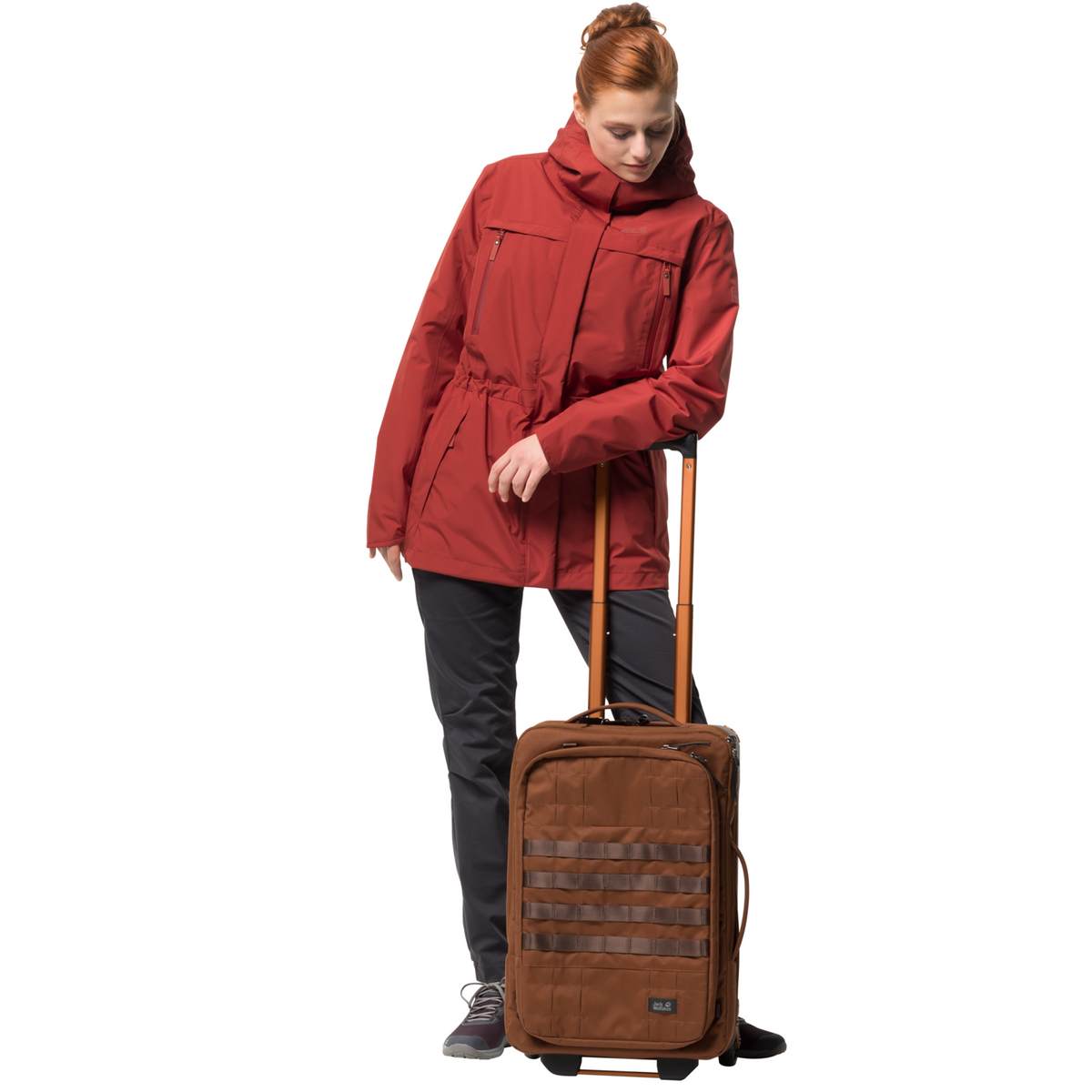 Jack Wolfskin Womens Fairway Ecosphere Jacket Waterproof Windproof Warm - Mexican Pepper