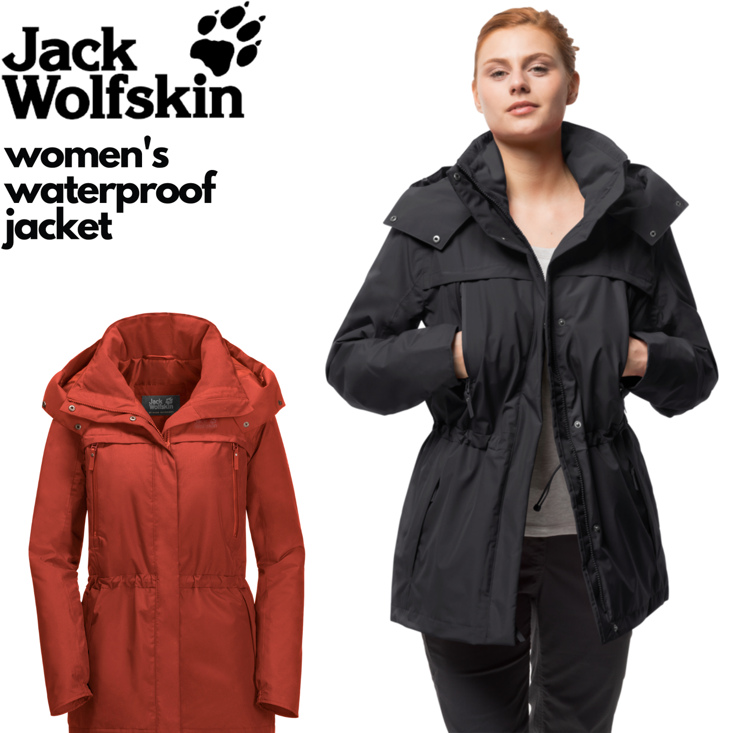 Jack Wolfskin Womens Fairway Ecosphere Jacket Waterproof Windproof Warm-1