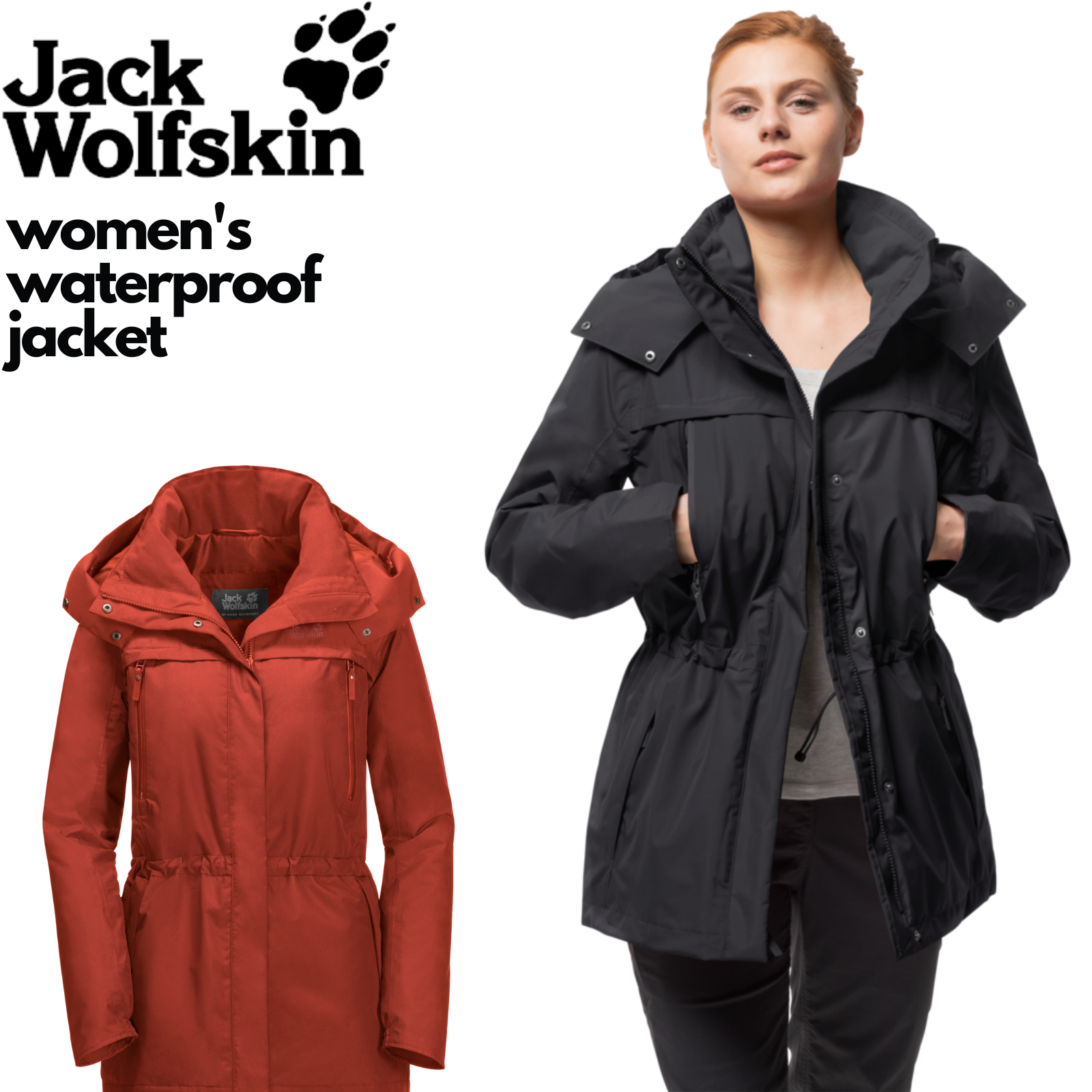 Jack Wolfskin Womens Fairway Ecosphere Jacket Waterproof Windproof Warm-1