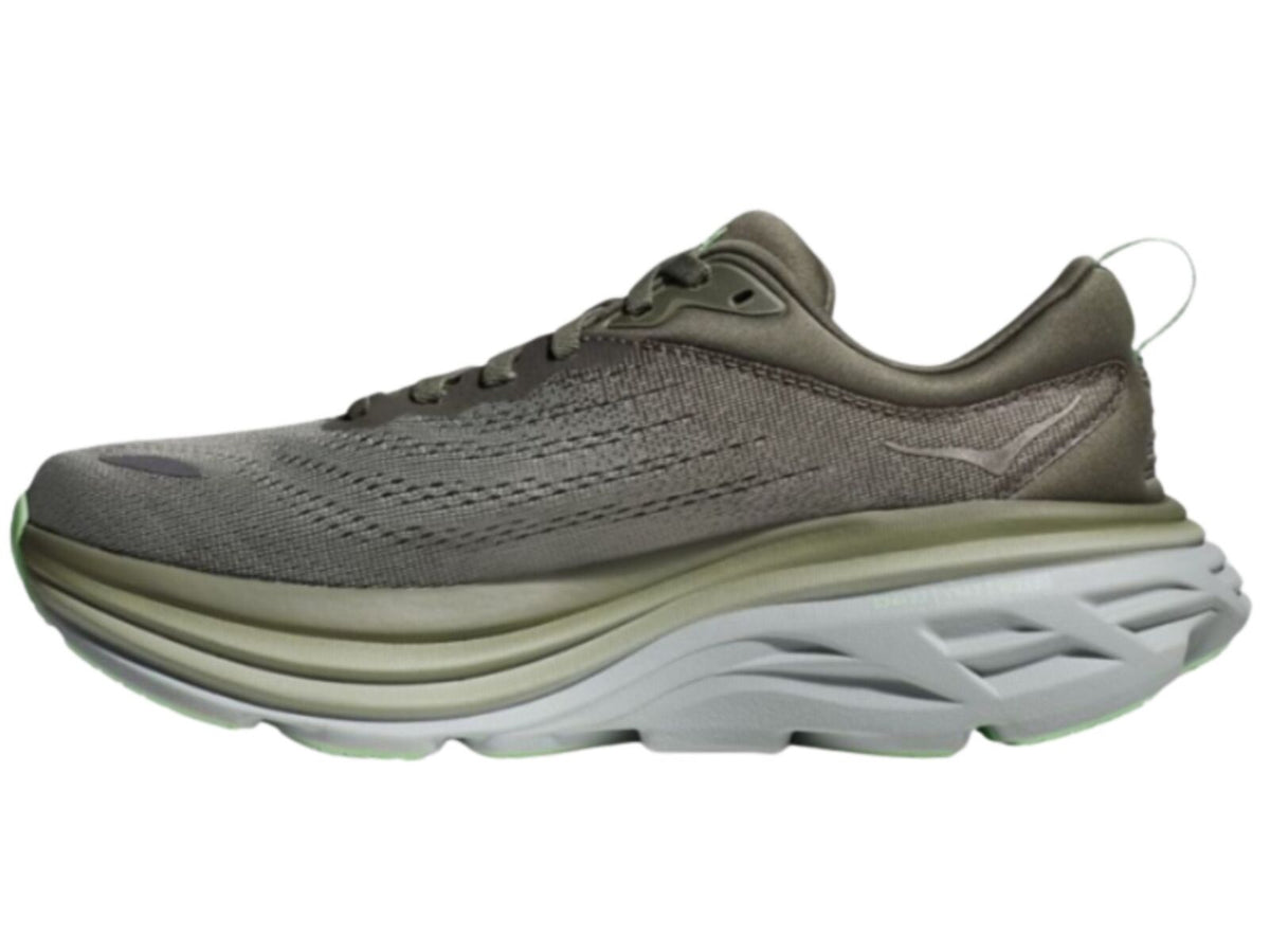 Hoka Bondi 8 Men’s Running Shoes in Olive Haze / Mercury (2023) - US 11.5
