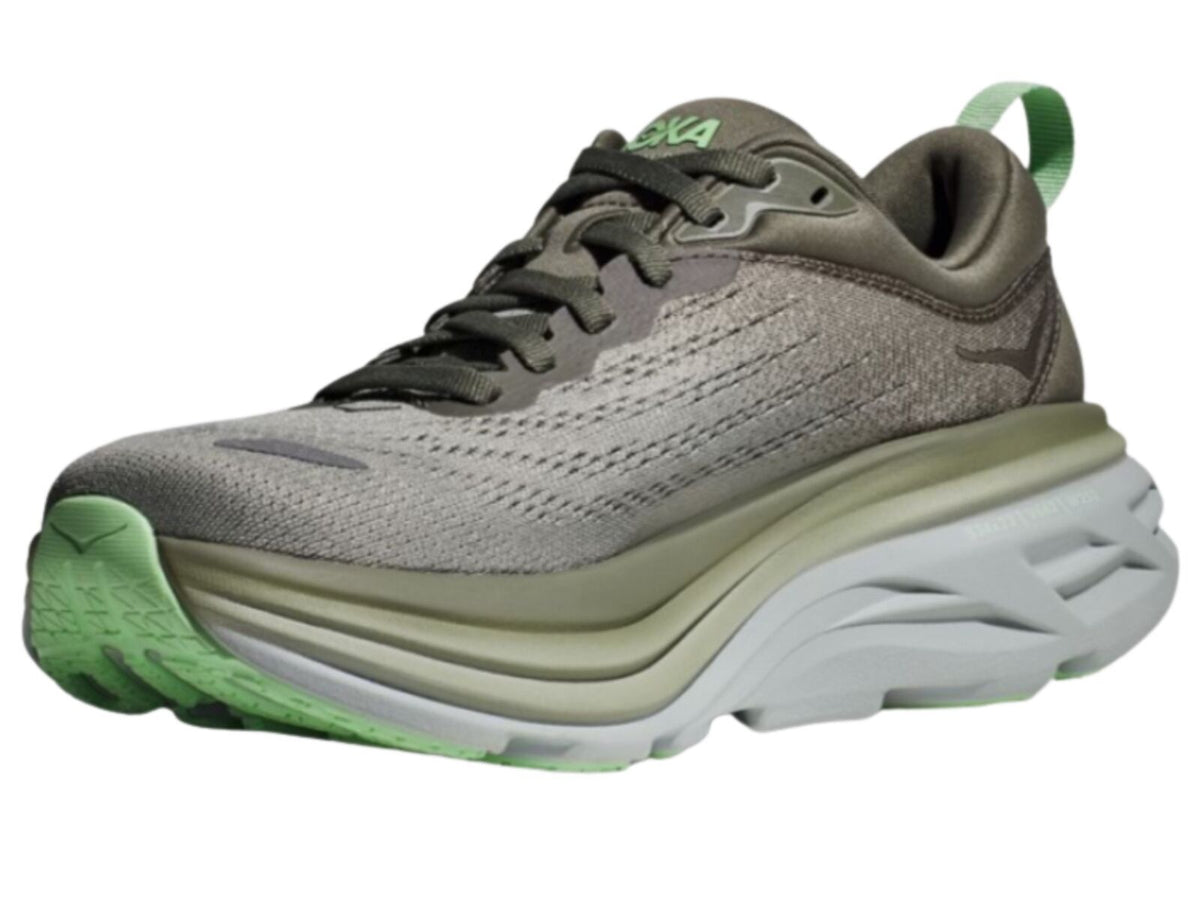 Hoka Bondi 8 Men’s Running Shoes in Olive Haze / Mercury (2023) - US 11.5