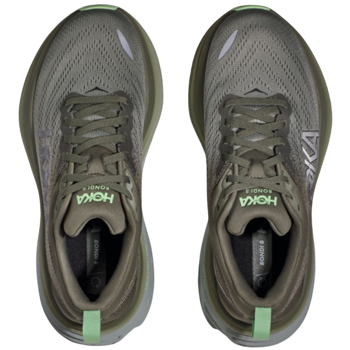 Hoka Bondi 8 Men’s Running Shoes in Olive Haze / Mercury (2023) - US 11.5