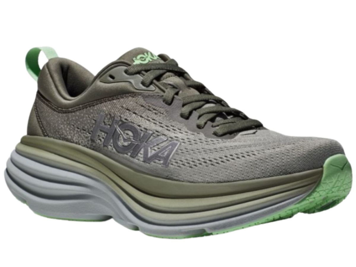 Hoka Bondi 8 Men’s Running Shoes in Olive Haze / Mercury (2023) - US 11.5