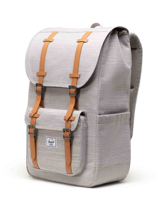 Herschel 30L Little America Backpack Bag w/ 15" Laptop Sleeve in Light Grey Crosshatch