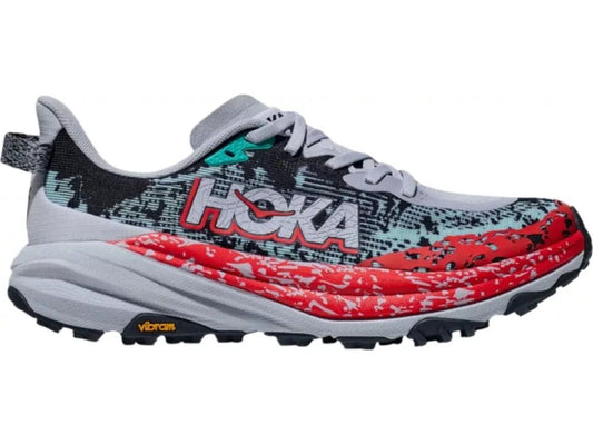 Womens HOKA Speedgoat 6 Trail Running Shoes in Gull / Stormy Skies - Size 11-0
