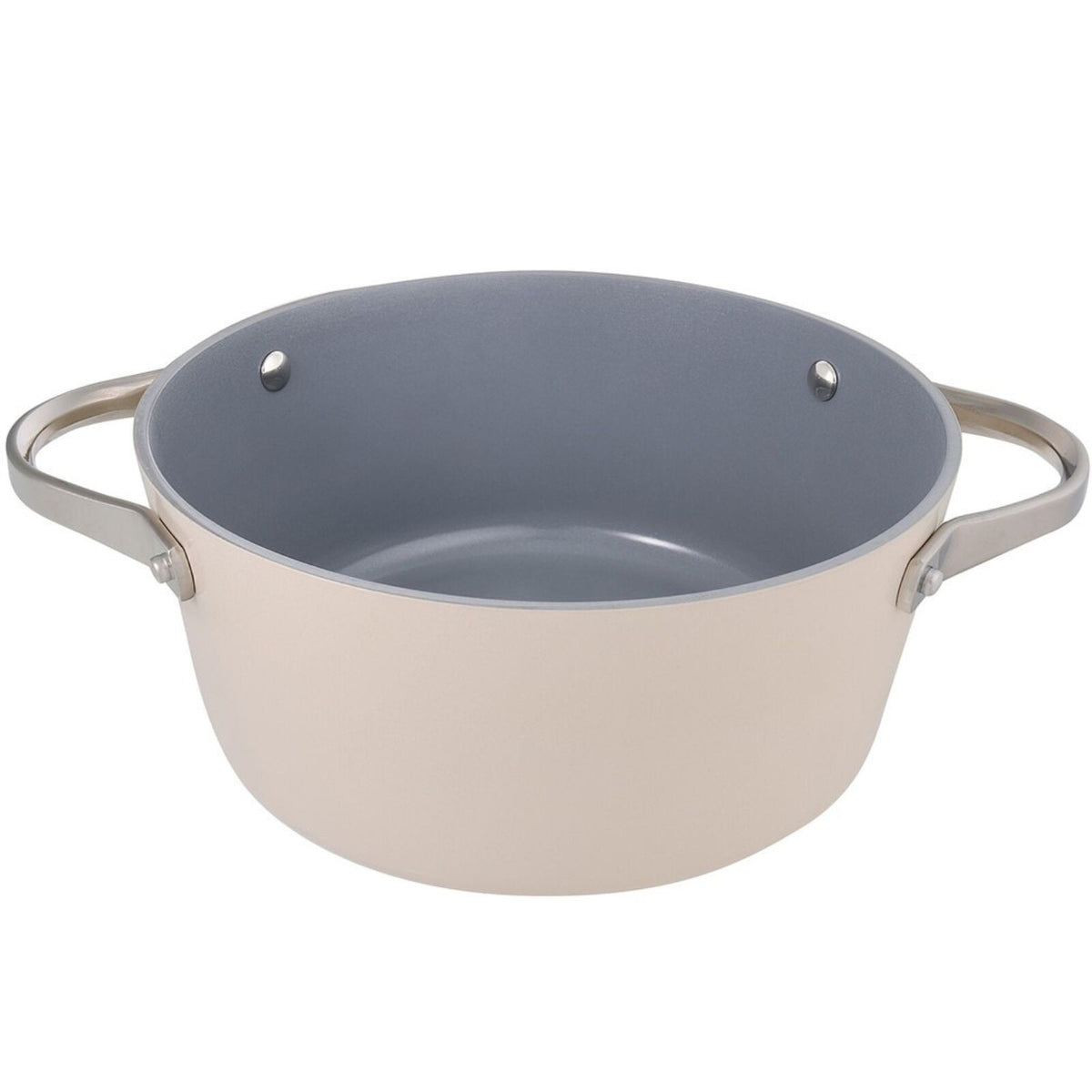 24cm Pyrolux NEXGEN Casserole 4.4L Ivory | Ceramic Non-Stick, Induction Base, Oven Safe