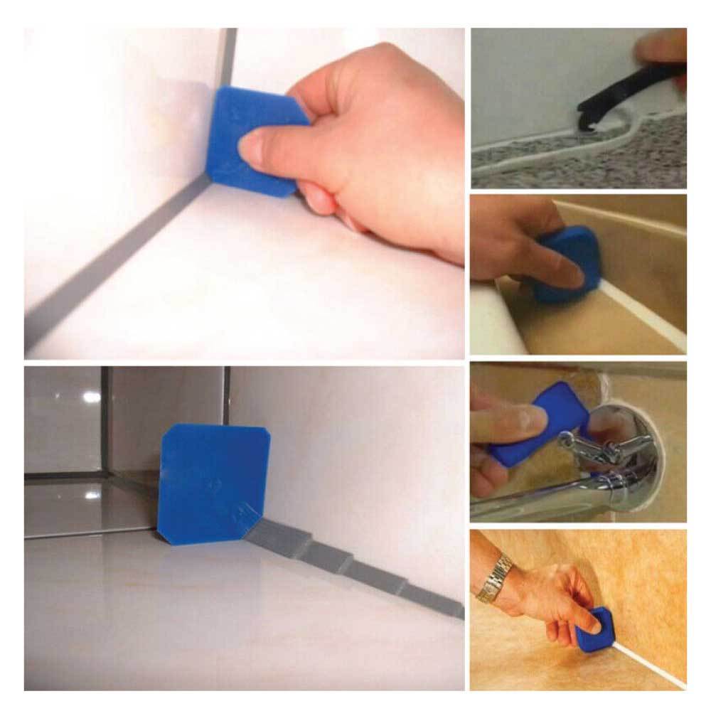 12 Piece Plastic Sealant Scraper Tools Finishing Grout Silicone Caulking Remover-2