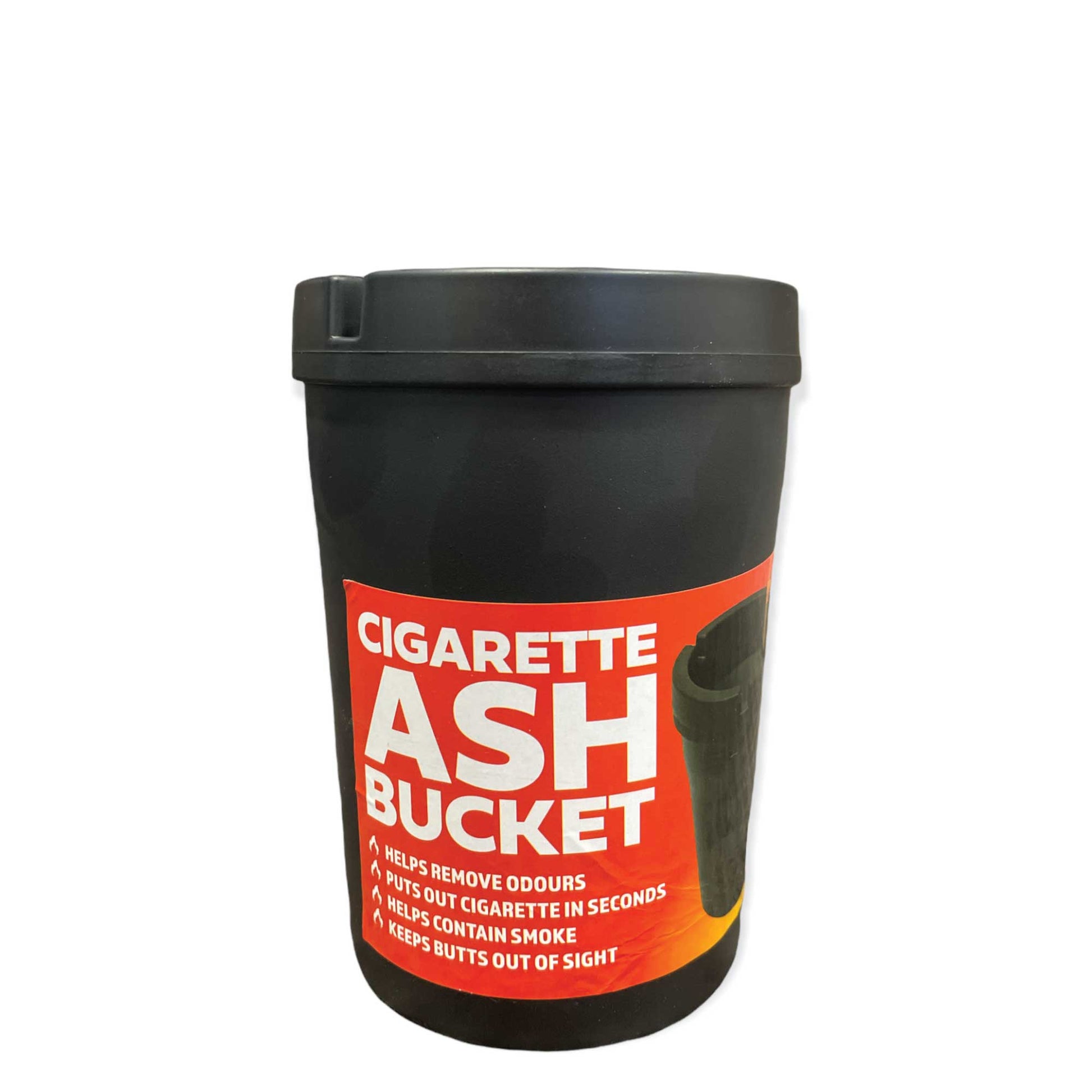 12 Pk Cigarette Ashtray Bucket Black with Lid Large Tobacco Ash Smoke Car Holder-1