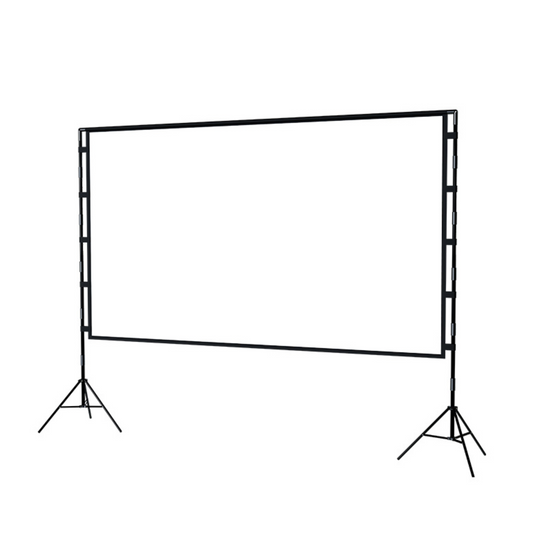 120” Portable Movie Projector Screen - Outdoor Indoor 16:9 4K Tripod Stand Case-0