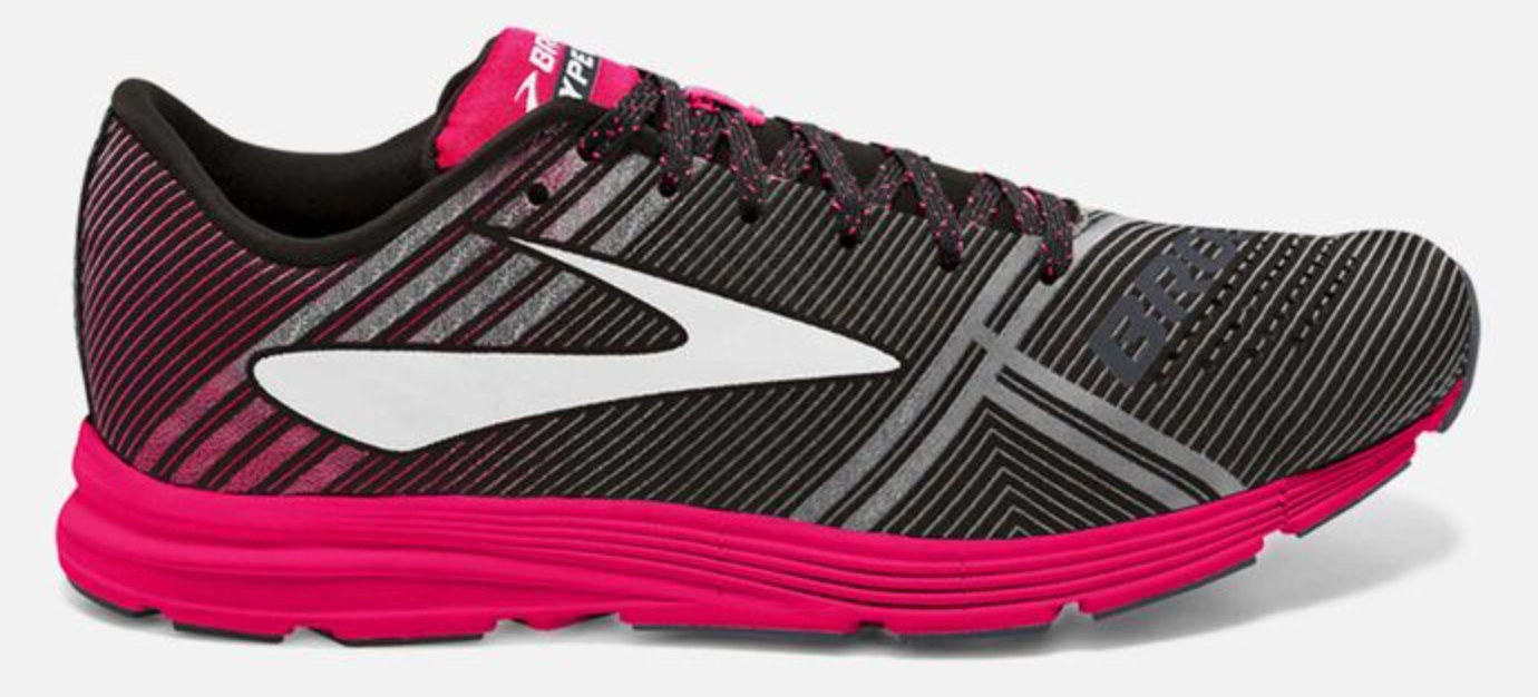 Brooks Womens Hyperion Sneakers Shoes Athletic Running - Black/Diva Pink-1