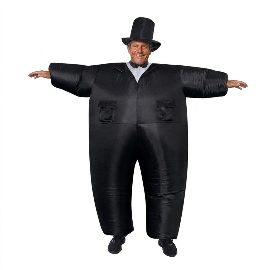 Adult Inflatable Gentleman Suit Costume Funny Fancy Dress - One Size