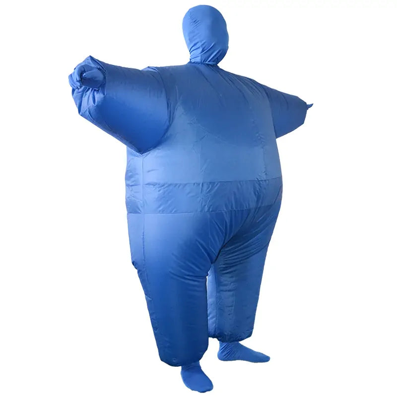 Adult Inflatable Suit Costume One Size Funny Full Body Morph Fancy Dress in Blue