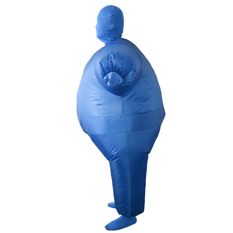 Adult Inflatable Suit Costume One Size Funny Full Body Morph Fancy Dress in Blue