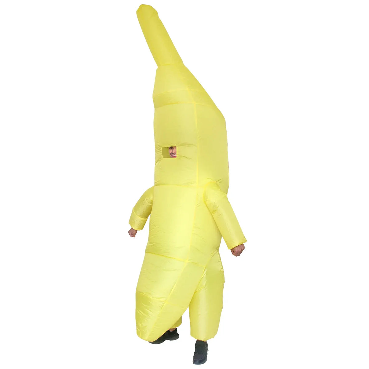 Adult Inflatable Banana Costume Funny Fruit Fancy Dress Party Outfit - One Size